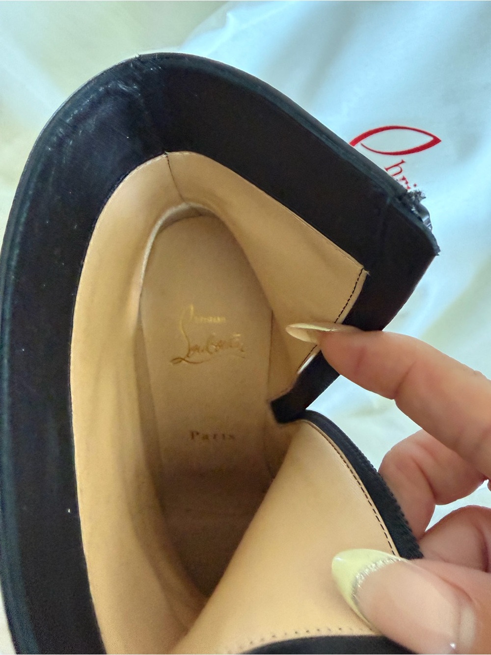 Christian Louboutin Black Leather Pointed Ankle Booties - Picture 4 of 5